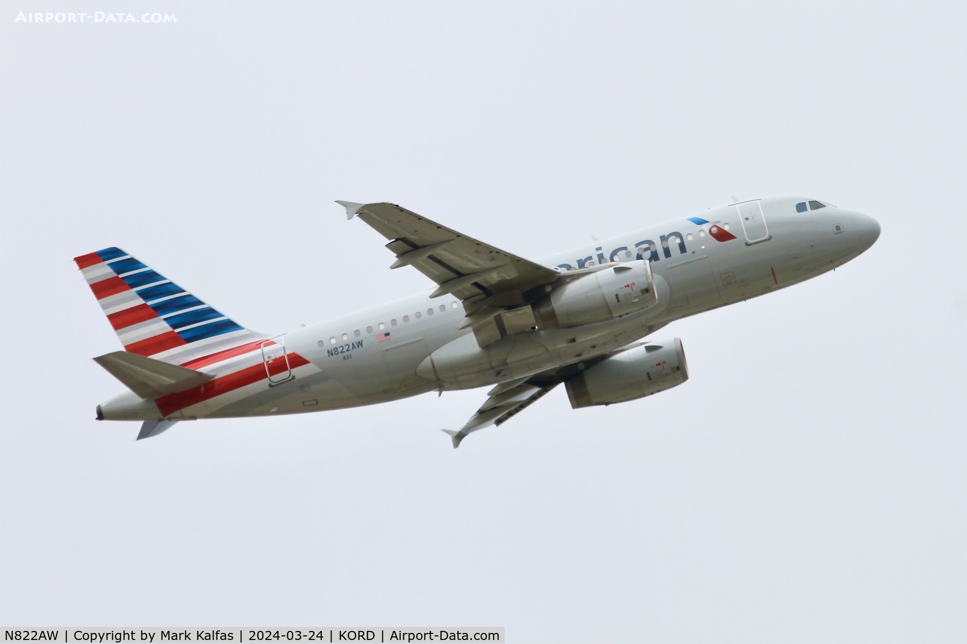 N822AW, 2000 Airbus A319-132 C/N 1410, A319 American Airlines Airbus A319-132 N822AW
AAL2043  ORD-LGA