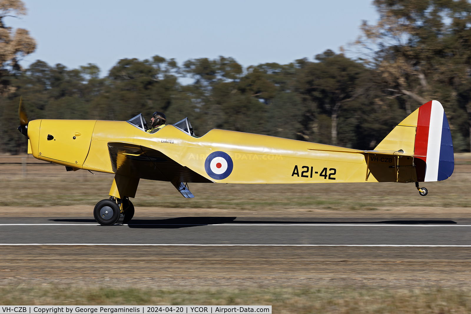 VH-CZB, 1939 De Havilland DH-94 Moth C/N 94067, Antique Aeroplane Association of Australia National Fly-in 2024.