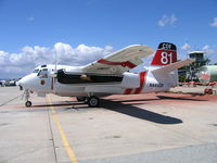 N449DF - CDF S-2T Air Tanker #81 on alert at CDF Air Attack Base at Hollister Municipal Airport, CA - by Steve Nation