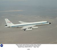 N810NA - NASA CV-990 Landing Sytems Research Aircraft (LSRA) in flight - by NASA, Public Domain