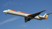 EC-FOZ @ LHR - Iberia MD-88 (EC-FOZ) on the approach to London (Heathrow) Airport (UK) - by Adrian Pingstone