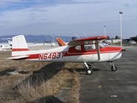 N6483T @ WVI - 1960 Cessna 150 (straight tail) at Watsonville, CA - by Steve Nation
