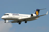 D-ACLY @ LHR - Smart looking CRJ on finals to Heathrows 27R. - by Kevin Murphy