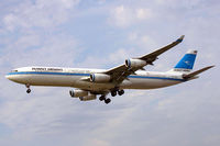 9K-AND @ LHR - Kuwait Airways A.340 on short finals to Heathrows 27L. - by Kevin Murphy