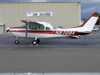 N9709X @ RHV - 1962 Cessna 210B  between rainstorms at Reid-Hillview Airport, San Jose, CA