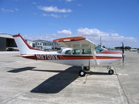 N9709X @ 3O7 - 1962 Cessna 210B with bent prop at Hollister, CA
