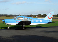 G-BTNT @ EGBO - Piper PA-28-180 Cherokee (Halfpenny Green) owned by Britannia Airways - by Robert Beaver