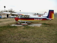 N4182F @ RIR - Colorful 1958 Cessna 172 at Flabob Airport (Riverside, CA) just before the storm! - by Steve Nation