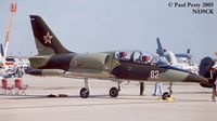 N139CK @ GSB - The frontal shot of White 62.  Nice scheme on this L-39 - by Paul Perry