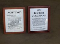 N1017U @ SZP - 1939 Bucker-Jungmann C.A.S.A. 1.131, Attention! and Information signs - by Doug Robertson