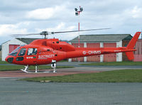 G-OHMS @ EGBO - Aerospatiale AS-355-1 Twin Squirrel owned by Western Power Distribution (Halfpenny Green) - by Robert Beaver