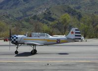 N6294D @ SZP - 1983 Yakovlev YAK 52, Vedeneev (Ivchenko) M-14P 360 Hp radial, taxi to Runway 22 - by Doug Robertson