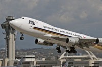 9V-SFI @ LAX - Close-up of Singapore Airlines Cargo 9V-SFI (FLT SQC7961) departing South Complex enroute to Hong Kong International Airport (VHHH), China. - by Dean Heald