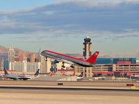UNKNOWN @ KLAS - Northwest Airlines / 'Old' McCarran ATCT and part of the famous Las Vegas Strip in background. - by SkyNevada
