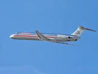 N596AA @ KLAS - American Airlines / 1992 Mcdonnell Douglas DC-9-83(MD-83) / Taken thru an Orion f/5 80mm telescope, 40mm EP @ 10x with a Canon G5 Powershot set to Auto. - by SkyNevada - Brad Campbell