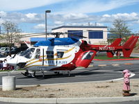 N117SU @ CL99 - Stanford University LIFE FLIGHT MBB BK 117C-1 in late afternoon sun @ Watsonville (CA) Community Hospital Heliport - by Steve Nation