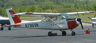 N7869N @ DAN - 1967 Cessna R172E owned  by the USAF, at stopover in Danville Va. - by Richard T Davis
