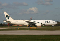 AP-BGK @ EGCC - PIA's B.777 taxi-ing to the gate after landing on 06R. - by Kevin Murphy