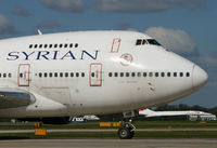 YK-AHB @ EGCC - Up close on a Syrian 747SP. - by Kevin Murphy