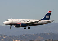 N819AW @ LAX - US Air drifting into L.A. - by Kevin Murphy