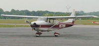 N5719R @ KDAN - 1965 Cessna 172F  taxis in for fuel in Danville Va. - by Richard T Davis