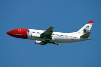 LN-KKI @ PMI - Striking Norwegian 737 departing Palma, Mallorca. - by Kevin Murphy