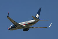 N851AM @ LAX - Rear view of Aero Mexico 737. - by Kevin Murphy