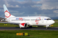 G-TOYA @ EGCC - Drifting pass the viewing mound at Manchester. - by Kevin Murphy