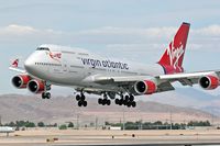 G-VROM @ LAS - Virgin Atlantic G-VROM, Barbarella, just prior to touchdown on RWY 25L. - by Dean Heald