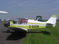 G-BAEM @ EGBT - Robin DR400 having engine inspection at Turweston - by Simon Palmer