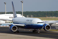 N785UA @ FRA - On the way past Frankfurt's viewing terrace. - by Kevin Murphy