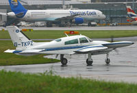 G-TKPZ @ EGCC - Leaving the exec ramp on a very damp day. - by Kevin Murphy