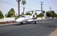 N476CJ @ KPSP - Cessna 525 Citation CJ1 taxiing thru Palm Springs - by Jeff Sexton