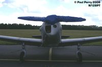 N128PT @ FKN - The 'business end', with the wooden prop protected from the elements