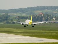 D-AKNQ @ KRK - Germanwings Airbus A319-112 landing on rwy 25 - by Artur Bado?
