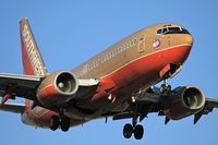 N742SW @ LAX - Southwest Airlines N742SW - Nolan Ryan Express (FLT SWA969) from Las Vegas McCarran Int'l (KLAS) on final approach to RWY 24R. - by Dean Heald