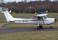 G-BOKY @ BOH - Cessna 152 11 - by Les Rickman