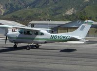N610KC @ SZP - 1981 Cessna T210N TURBO CENTURION, Continental TSIO-520-R 310 Hp, taxi to Runway 22 - by Doug Robertson