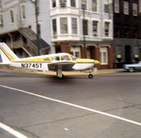 N3745T - My Uncle flying this a/c-landing dwntwn Mt. Vernon, OH w/special perm for parade