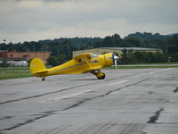 N27E @ FDK - This is the first Staggerwing I had ever seen other than in a magazine.  Showed up for a stay at the AOPA Fly-in 2006 - by Sam Andrews
