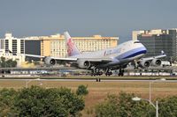 B-18703 @ LAX - China Airlines Cargo B-18703 seconds from touchdown on RWY 24R. - by Dean Heald