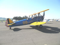 N4737V @ VCB - Boeing NA-75/PT-17 Stearman #88 in USAAC colors @ Nut Tree Airport, Vacaville, CA - by Steve Nation