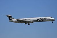 N982AS @ LAX - Alaska Airlines N982AS (FLT ASA526) from Seattle Tacoma Int'l (KSEA) on short-final to RWY 24R. - by Dean Heald