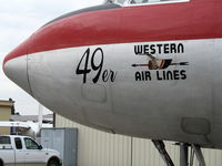 N240HH @ CNO - Close-up of nose on Air Museum's 1948 Convair 240 in Western Air Lines markings @ Chino Municipal Airport, CA - by Steve Nation