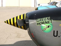 N502CS @ AJO - close-up of Green Hornet nose art @ Corona Municipal Airport, CA - by Steve Nation