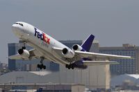 N396FE @ LAX - Fed Ex N396FE (FLT FDX3019) climbing out from RWY 25L enroute to Chicago O'Hare Int'l (KORD). - by Dean Heald