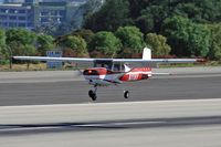N1119Y @ SMO - 1962 Cessna 150B N1119Y landing on RWY 21 at Santa Monica Municipal Airport (KSMO) - Santa Monica, California. - by Dean Heald