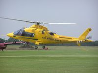 G-WNAA @ EGBK - Agusta A109 air ambulance helicopter - by Simon Palmer