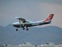 N9844E @ VGT - Civil Air Patrol - USAF Aux / 1985 Cessna 182R / It's good to come home after a long day of patrolin'.