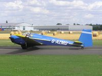 G-AZMD @ EGBW - Falke motorglider taxiing in at Wellesbourne - by Simon Palmer